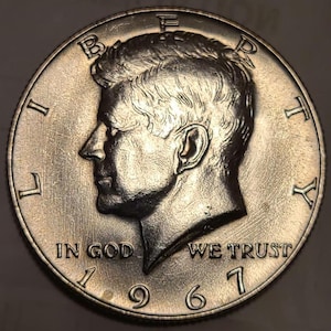 ケネディーハーフドル/ダラー　銀貨　5枚 アメリカ 50S銀貨 ケネディ大統領 ハーフダラー 1966年銘 準未品