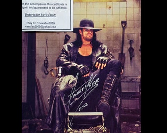 Mark William Calaway The Undertaker seltene signierte signierte 8x10 Foto mit COA!