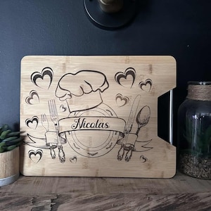 personalized bamboo cutting board