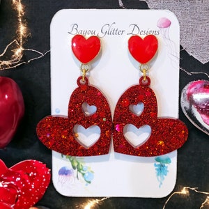 Classic Red Heart Earrings for Any Occasion!