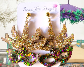 Let the Good Times Roll! Super Mardi Gras Style Earrings for the Season.