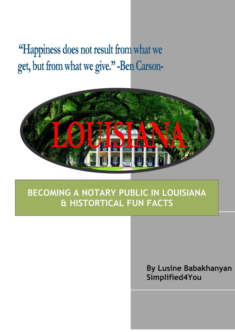 LOUISIANAHow To Become Notary Public In LOUISIANA STATE & Historical Fun Facts image 1
