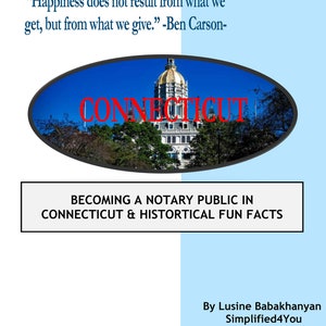 CONNECTICUT---How To Become Notary Public In CONNECTICUT STATE & Historical Fun Facts