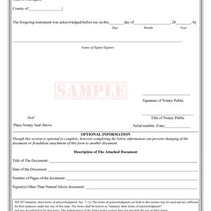 State of Michigan-Three Notary Certificates: Acknowledgment, Jurat, Notary Client Form image 3