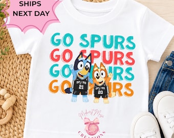 San Antonio Spurs Toddler Shirt | Spurs Basketball Inspired Kids Tee | Blue dog Design | Game Day Outfit