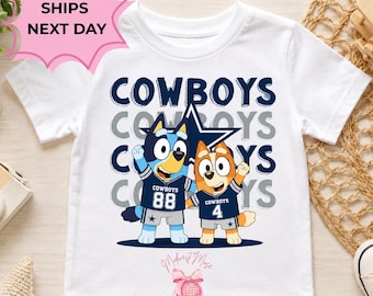 Custom Blue Dog Shirt for Kids | Personalized Team Spirit Tee | Choose Your Team | Game Day Shirt | Youth Sports Fan Gift