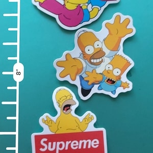 Set of 3 Homer & Bart Simpson Stickers, High Quality Die cut Vinyl Decal