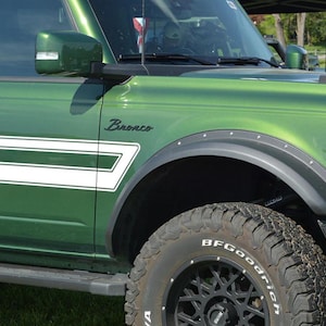 Bronco Emblem Badge – Vintage Style Adhesive for Ford Bronco | Matte Black | Custom Truck Accessory
