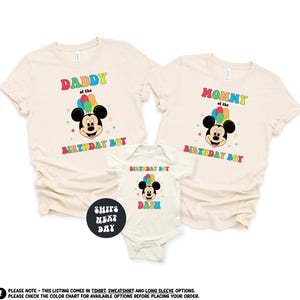 Custom Disney Birthday Boy Sweatshirt Family Matching Birthday Shirts Mickey Mouse Birthday Sweatshirt Birthday Outfit Toddler Birthday Tee
