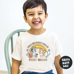 First Grade Shirt BOYS Blue Dog Back To School Shirt This Episode Is Called First Grade Toddler First Day Of School Comfort Colors® Shirt