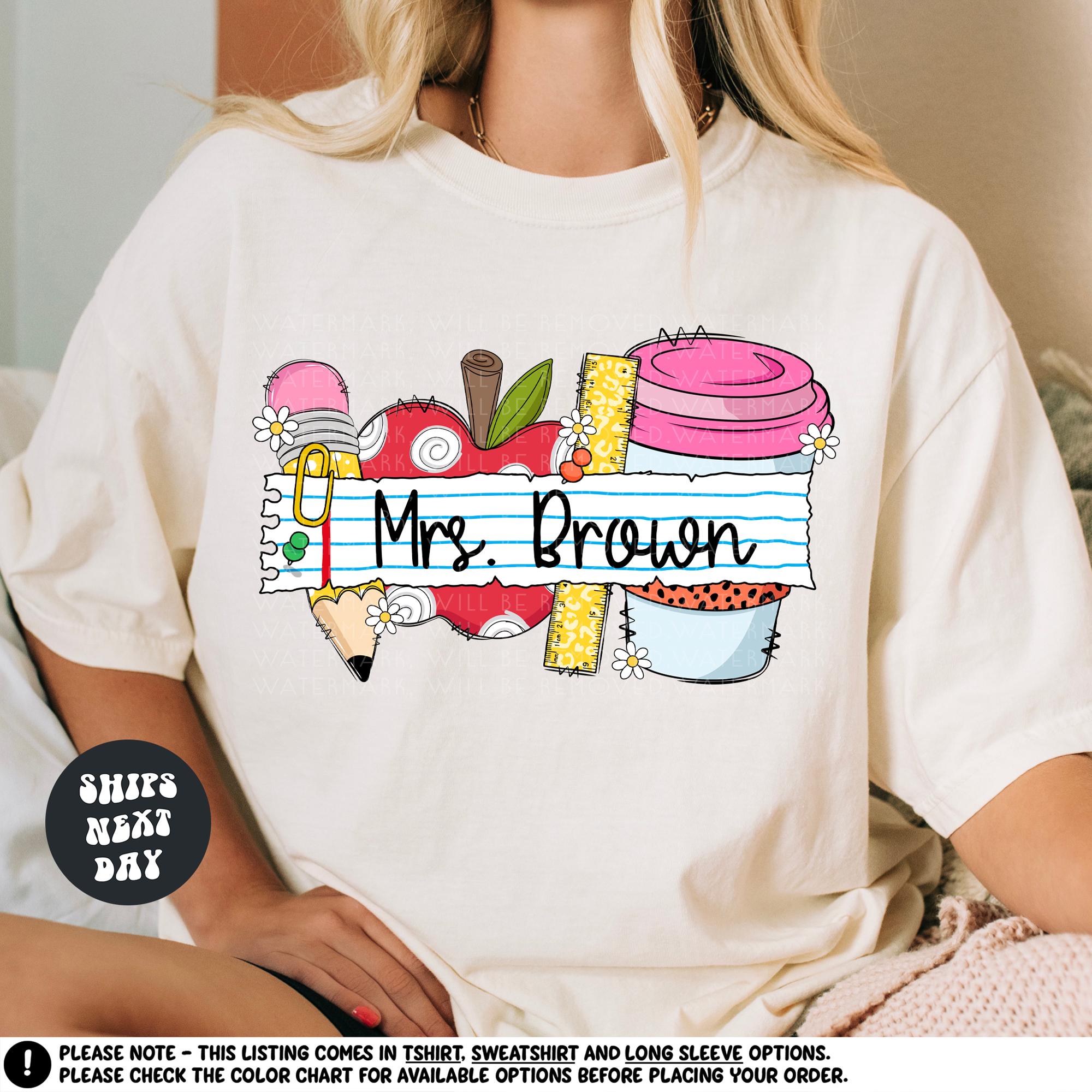 Camiseta personalizada para el regreso a clases, regalo para el primer día de clases, regalo de agradecimiento para nuevos maestros.