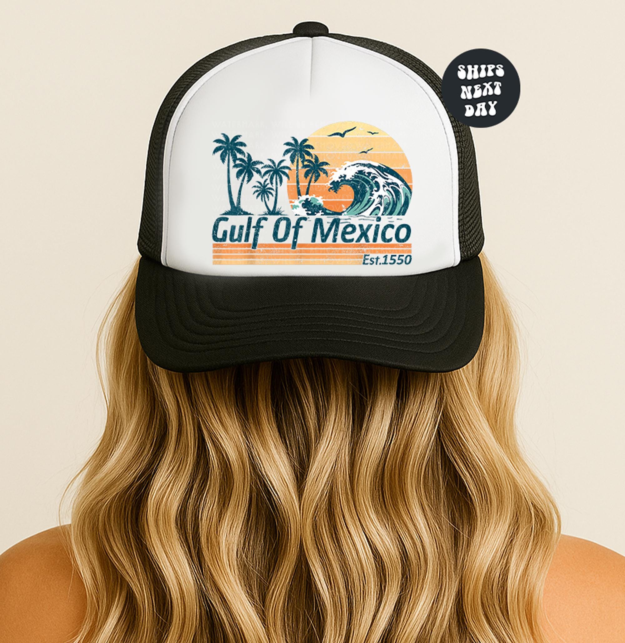 Gulf of Mexico Trucker Hat Anti Trump Hat Anti MAGA Hat Anti Gulf Of America Gulf Of Mexico Est 1550 Hat Democracy No Kings 4th Of July Hat