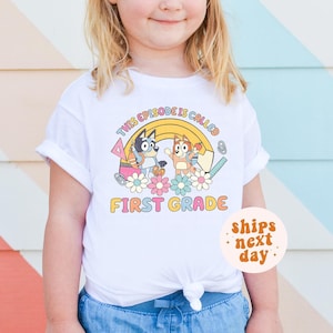First Grade Shirt GIRLS Blue Back To School Shirt 1st Grade Shirt This Episode Is Called 1st Grade First Day Of School Comfort Colors® Shirt