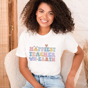Happiest Teacher On Earth Shirt Teacher Shirt Disney Teacher Shirt Teacher Life Teacher Appreciation Gift Back To School Shirt Disney Shirt