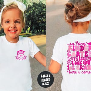 Kindergarten Graduation Shirt Last Day of School Tee Girls T-shirt Kindergarten Graduation Gift 1st Grade Toddler Shirt Kids Graduation