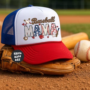 Baseball Mama Hat Baseball Foam Trucker Hat For Women Baseball Hat Baseball Mom Hat Baseball Trucker Hat Gift For Baseball Fan Sport Mom Hat