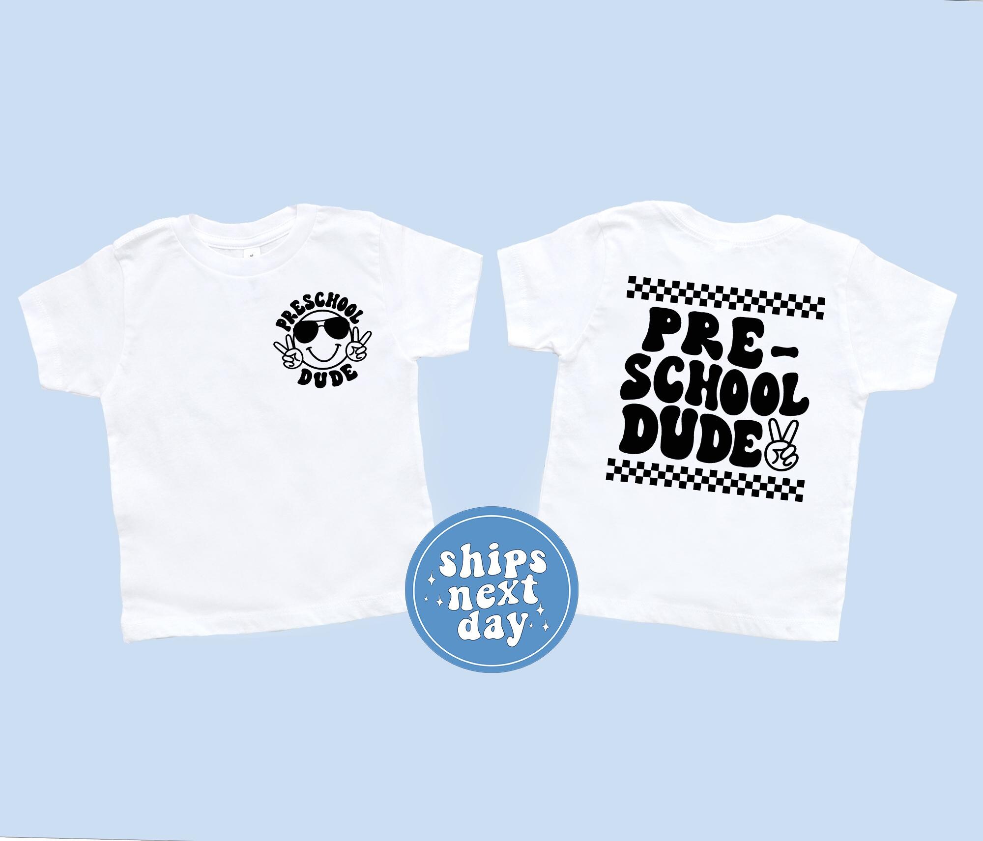 Camiseta de preescolar, camiseta de regreso a clases, camiseta retro del primer día de clases, regalo genial de regreso a clases de Hola preescolar, atuendos escolares para niños pequeños