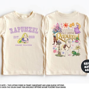 Disney Princess Shirt Rapunzel Tangled Two Sided Shirt Floral Rapunzel Sweatshirt Disney Princess Shirt Rapunzel Shirt Princess Sweatshirt