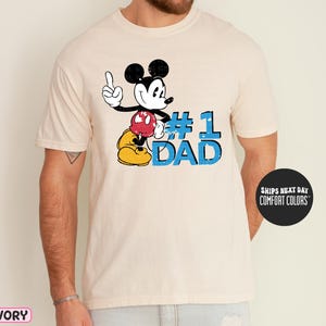 Disney Dad Comfort Colors® Shirt Mickey Mouse #1 Dad Shirt Disney Father's Day Shirt Best Dad Ever Disney Dad Shirt Mickey Dad Sweatshirt