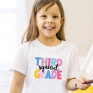 Third Grade Squad Shirt Back to School Shirt Tee 3rd Grade Crew Shirt First Day of School Shirt for Teacher Appreciation Back to School Tee