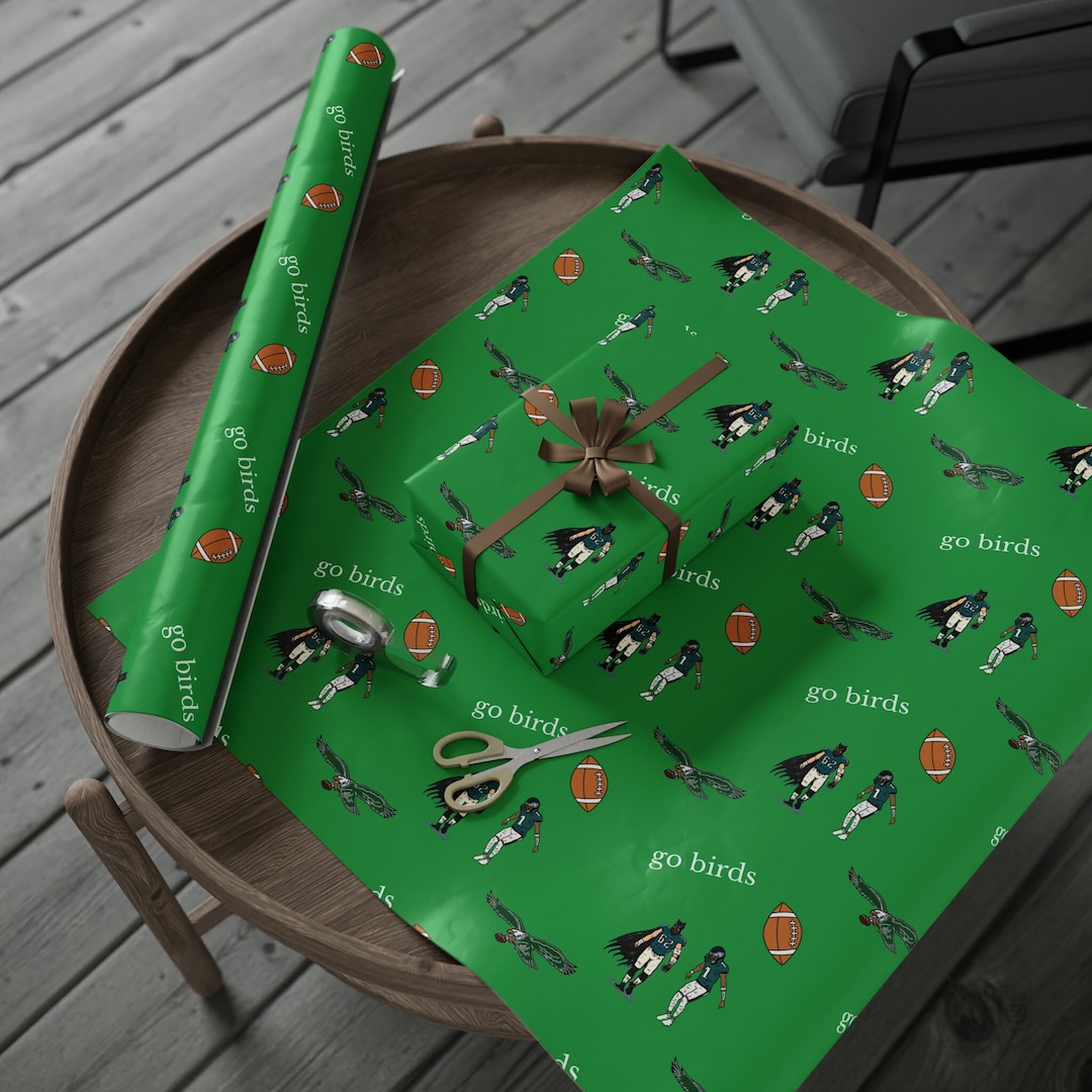Football Wrapping Paper, Eagles Wrapping Paper, Christmas Wrapping