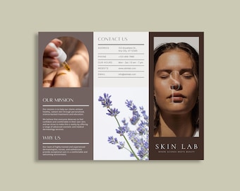 Editable Trifold Brochure Template, Corporate Marketing Flyer (Digital Download)