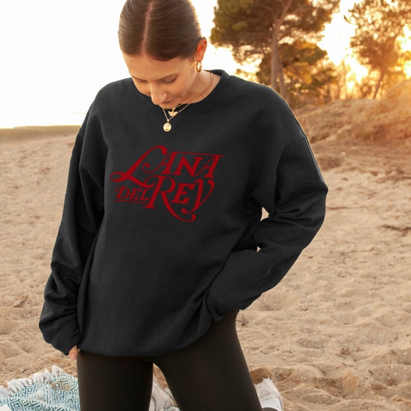 Sweatshirt ras du cou avec logo Lana, ras du cou Lana Del Rey, Lust For Life, cadeau vintage sweat Lana Del Rey, cadeau fan Lana Del Rey