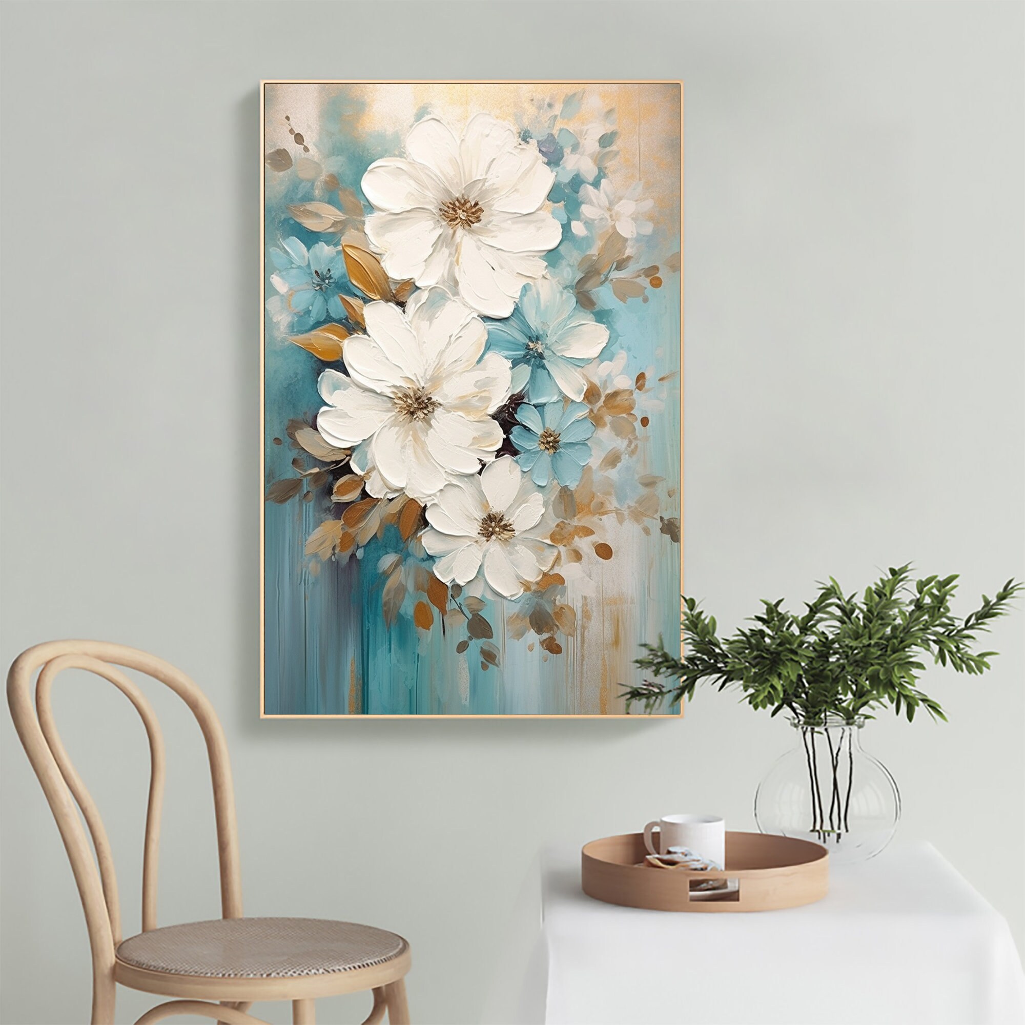 Large Original Flower Oil Painting on Canvas Canvas Wall Art - Etsy Canada
