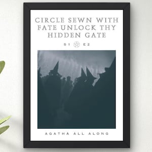 Minimalist Marvel-Inspired |  Agatha All Along Print | Modern TV Series Art for Halloween | Stylish Wall Decor | Home & Office | Wandavision