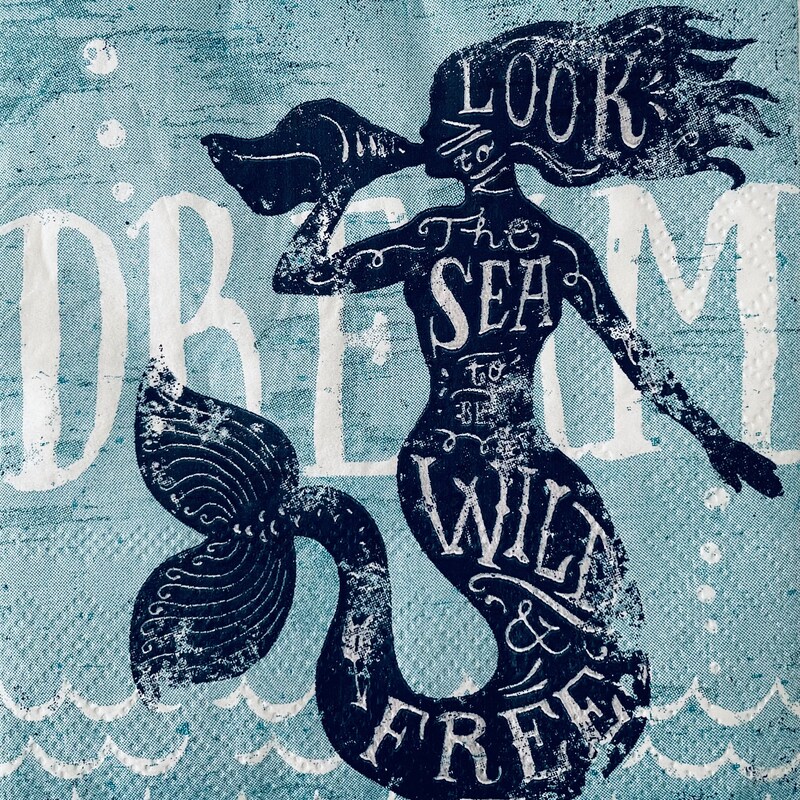 Mermaids Sea Napkins 33cm X 33cm Napkins main image 1