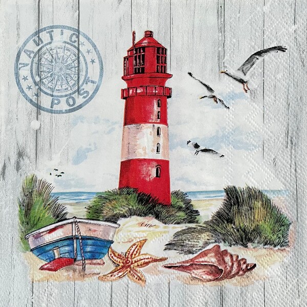 Lighthouse Napkins Etsy