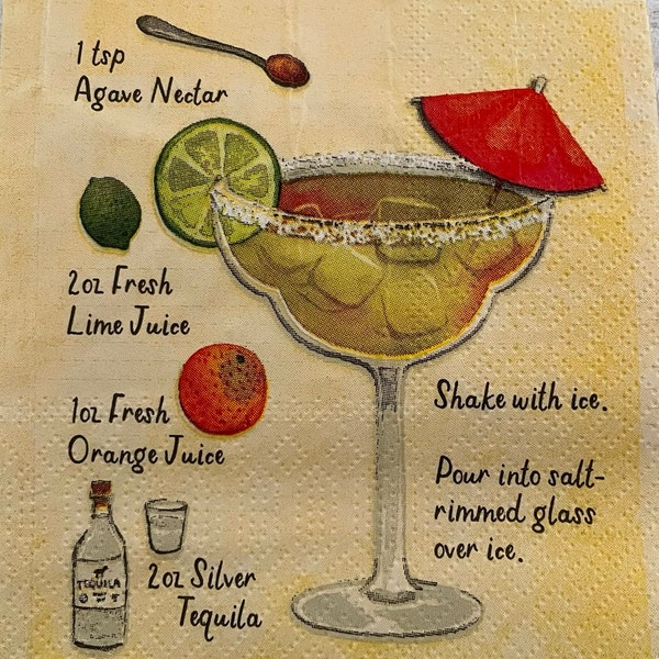 Margarita Napkins Etsy
