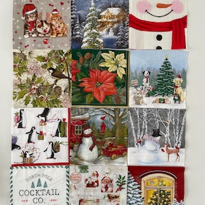 Christmas Napkins Bundle, Decoupage Napkins, Napkins for Crafting, Paper Napkins