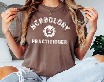 Herbology Practitioner T-shirt | Plant Medicine Logo | Comfort Colors | Herbalist Gift | Apothecary Tee | Unisex Tee