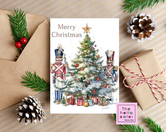 Tarjeta de Navidad, tarjeta de felicitación de vacaciones, tarjeta de feliz Navidad, regalo para ella, regalo para él, regalo de Navidad, tarjeta de árbol de Navidad