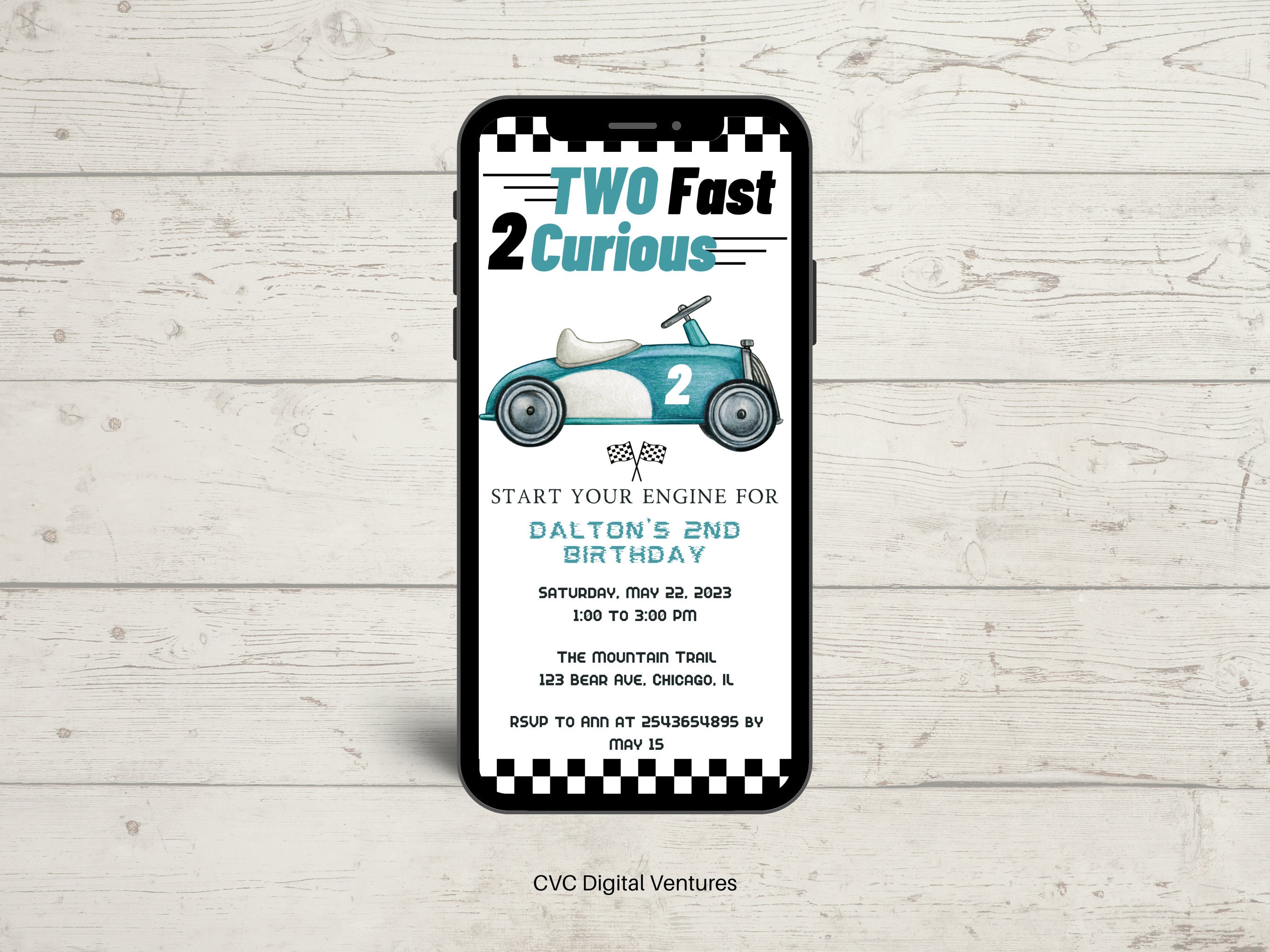 Editable 2 Fast 2 Curious Birthday Invitation Two Fast - Etsy