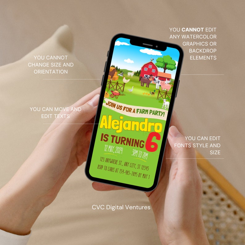 Farm Themed Birthday Invite, Farm Invitation, Barnyard Birthday, Farm