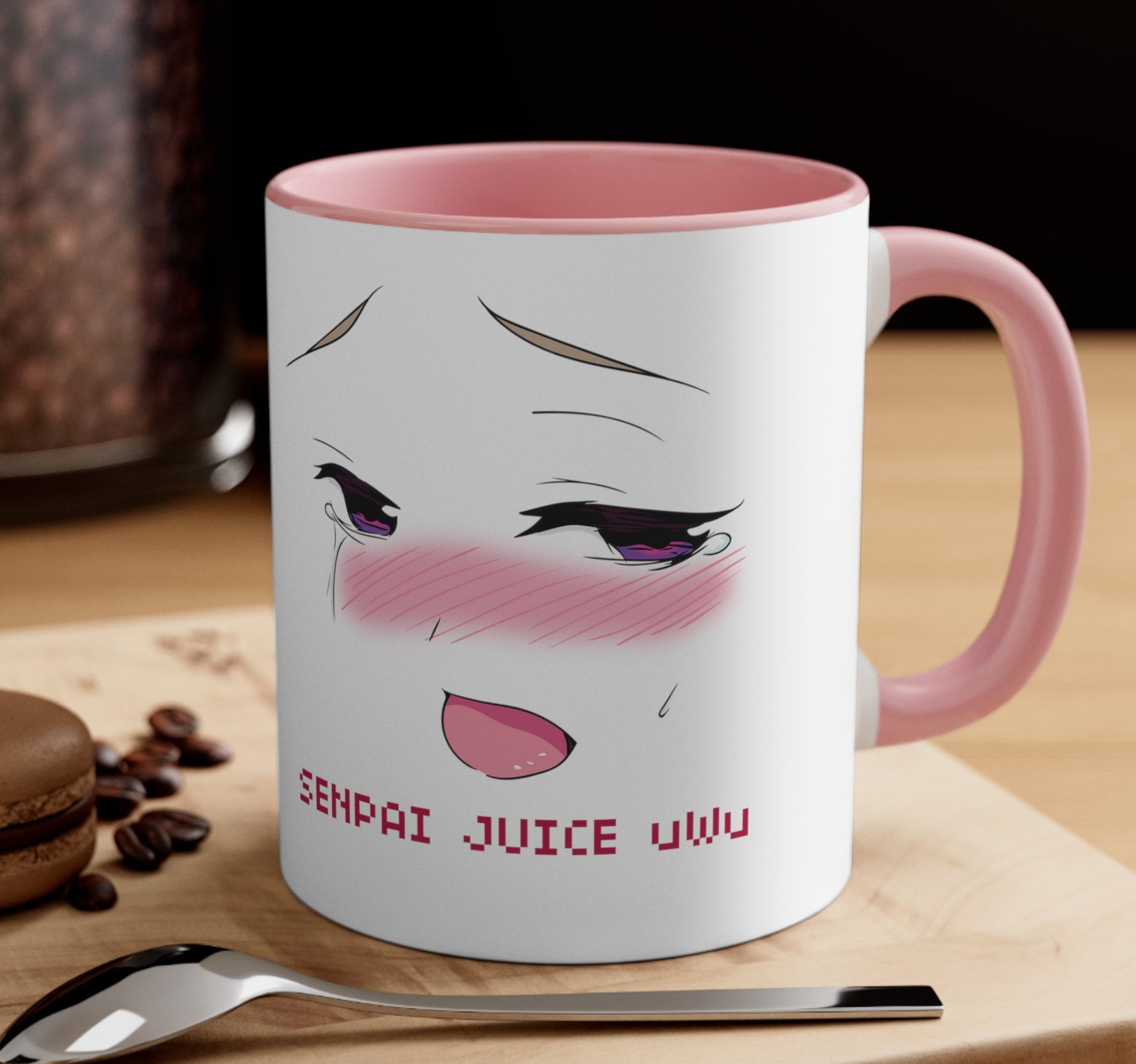 Ahegao Yaoi Tumbler Cup Pink Car Interior Accessories Gift For Men And Women