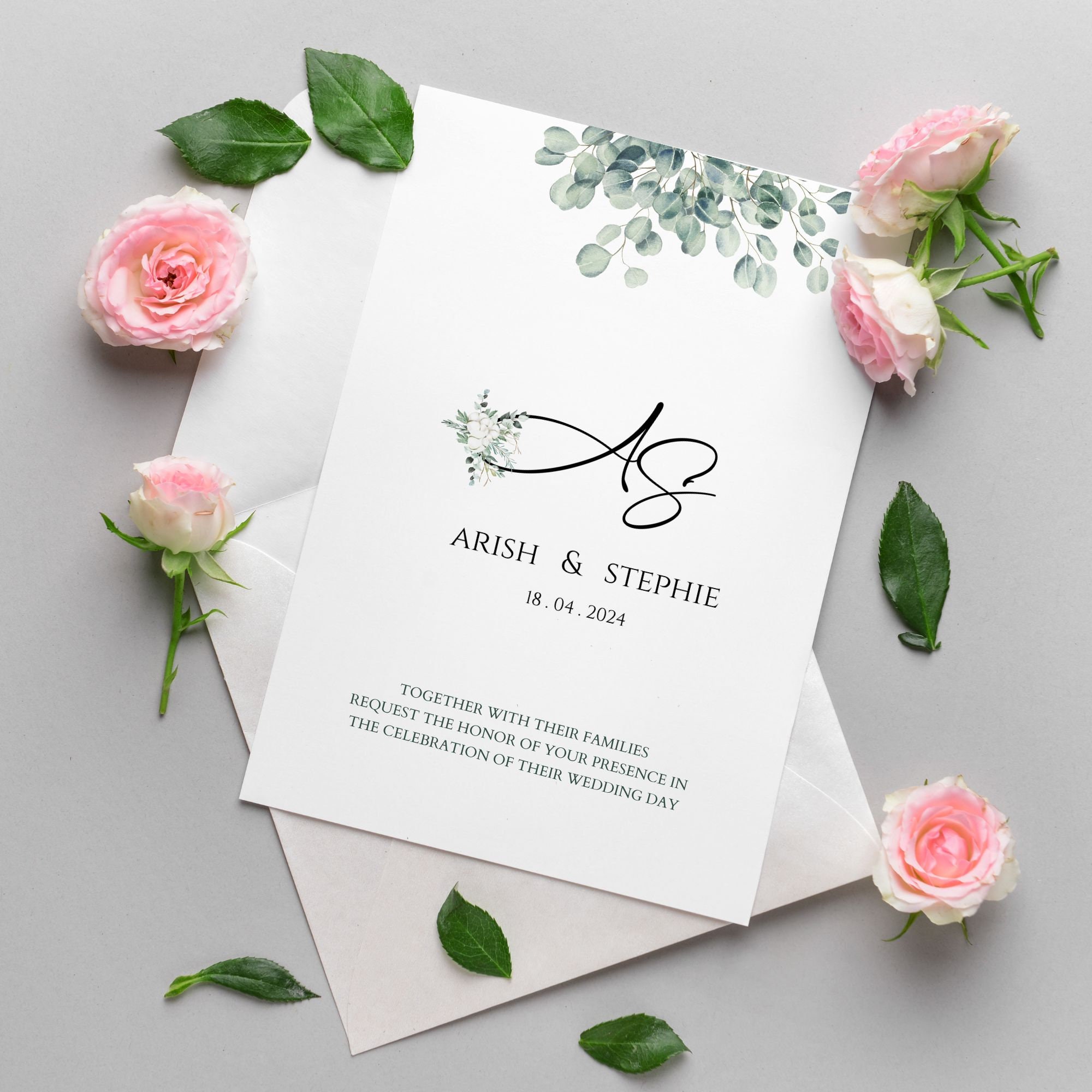 Custom Wedding Monogram Logo Couple Initials Logo Personalized Wedding ...