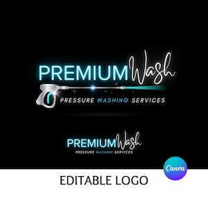 Gewerbliche Waschanlagen-Logo gewerbliche Reinigungen Logo Haus-Reinigungs-Logo Design Professionelle Reinigung Business Logo Premade