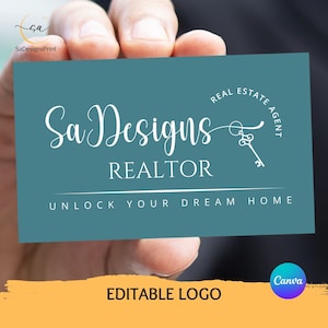 Premade Real Estate Logo Design editable Realtor Logo Premade Logo Design canva template DIY Signature Logo luxury realtor logo Agent logo