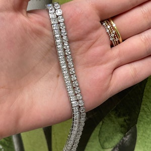 Channel Set Square CZ Tennis Bracelet| Standard Size | Silver | Gift | Elegant Jewelry | Cubic Zirconia | Affordable | Minimalist | Bridal