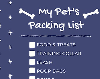 Pet Packing List