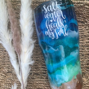 Salt Water Heals My Soul Beach Tumbler