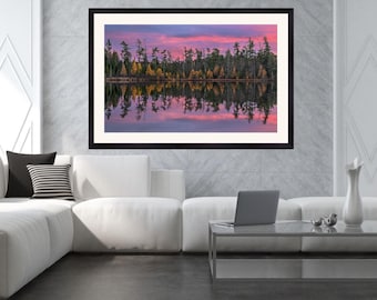 Tamarack Takeover | Adirondack Mountains, Print, Fine Art Photography, Autumn, Art Print, Wall Art, Reflections, Foliage, ADK, Lake