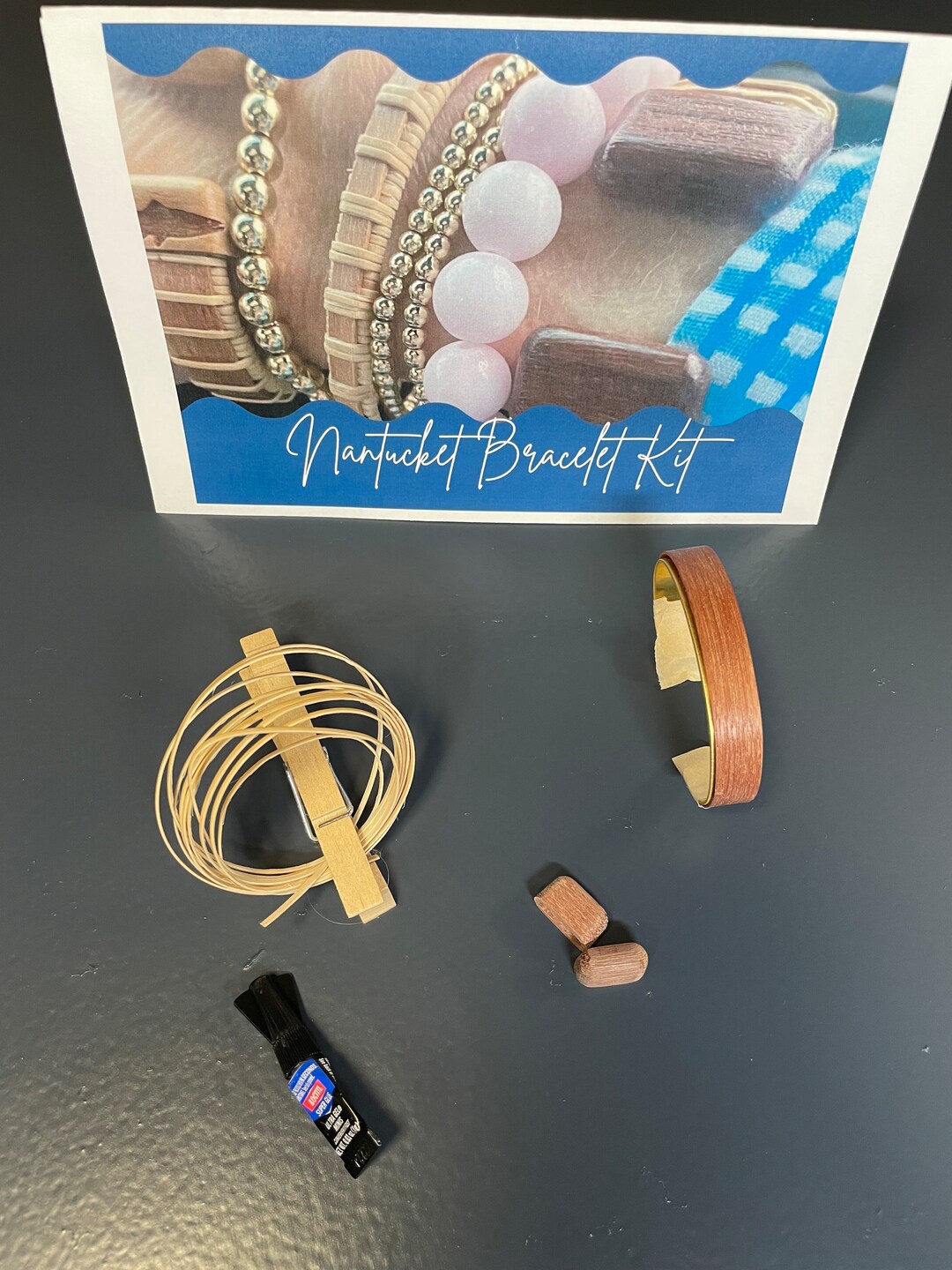 Nantucket Bracelet Kit With 1/2 Inch Cherry Stave and End Caps Etsy