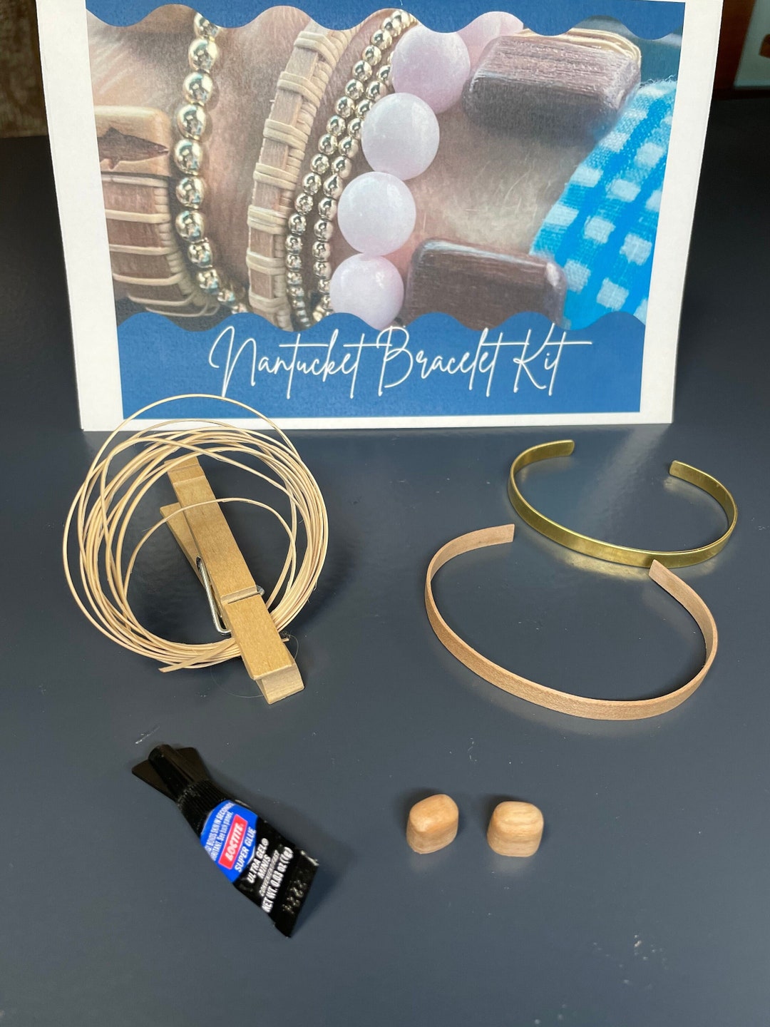 Nantucket Bracelet Kit With 1/4 Inch Cherry Stave and End Caps Etsy