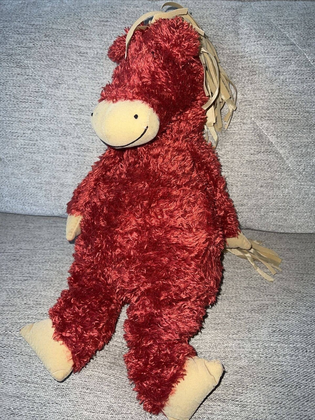 Jellycat Plush Pony Horse Floppy Bunglie Red Tan Stuffed Animal 17 Long
