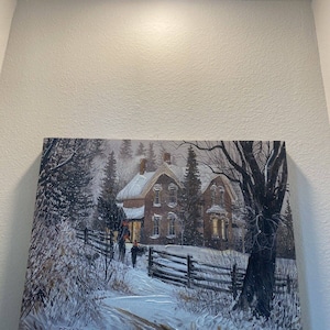 D. R. Laird Limited Edition Canvas Print “Preparations” *Christmas Tree RARE!