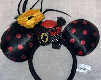 Disney Parks ~ Victorian Cameo Minnie Mouse Polka Dot Headband Disney Parks Minnie Ears Dapper Day Headband Victorian Cameo  main image 2